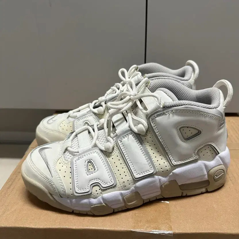 Nike Air More Uptempo Phantom GS Sneakers - Size 250, Pre-Owned