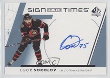 2022-23 SP Authentic Sign of the Times Egor Sokolov #SOTT-ES Auto 1e15