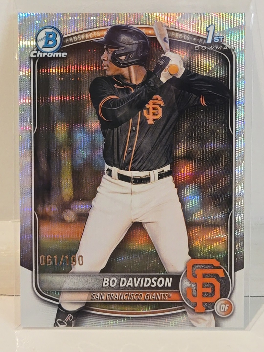 2025 Bowman Chrome Bo Davidson 1st Wave Refractor /100