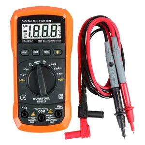Duratool 600V AC/ DC Multimètre numérique de rangage automatique