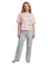Care Bears Pink Character Short Sleeve Long Leg Pyjama Set Womens