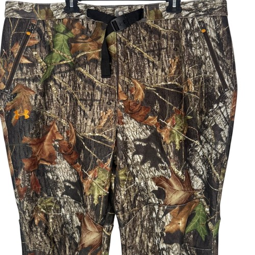 Under Armour Camo Hunting Pants Men's 3XL Fleece Lined Outdoor Ankle Zip - Picture 2 of 12