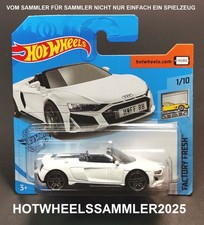 HOT WHEELS "2019 AUDI R8 SPYDER" FARBE WEISS FACTORY FRESH GHB28-D521 OVP NEU!