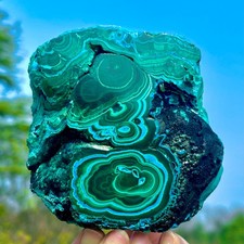 1.52LB Natural Chrysocolla/Malachite transparent cluster rough mineral sample