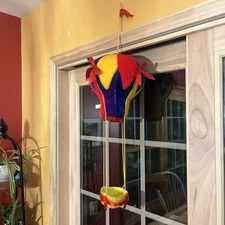 Vintage Nanco Plush Hot Air Balloon Hanging Multicolor 13 Inches Long Rare