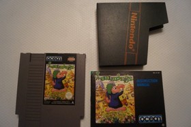 Lemmings Cart Sleeve and Manual Nes  Nintendo Game genuine , working