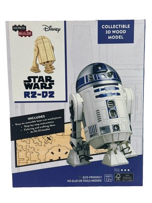 Star Wars R2-D2 3D Wood Model Kit IncrediBuilds Loot Crate Red