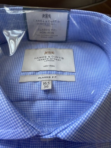 Hawes & Curtis Mens Shirt 16.5 BNWT - Picture 5 of 5