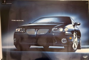 ORIGINAL! 2004/05 Pontiac GTO Showroom Sales Poster 24"x36" "ICONS NEVER DIE"