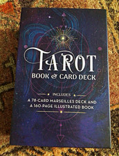 Sirius Tarot Book & Card Deck Set, 78-Card Marseille Deck, 160-Page Book