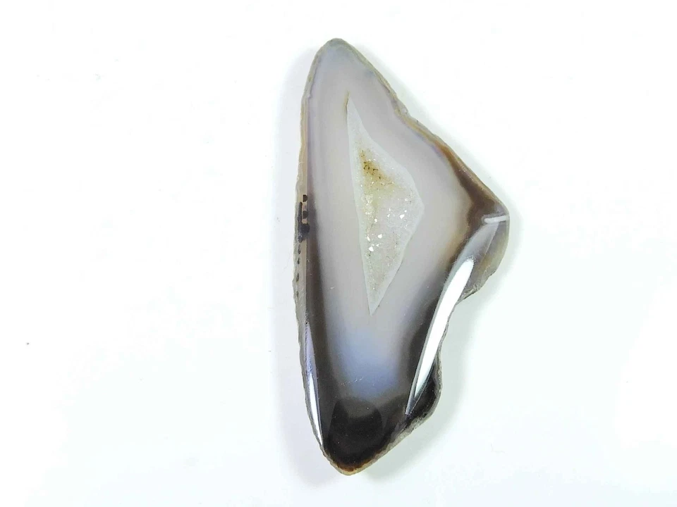 84Cts. Ágata druzy negra teñida elegante cabujón de cristal piedra preciosa suelta 32X63MM G506 Foto 3 de 4