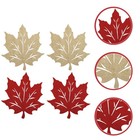 4Pcs Fall Maple Leaf Place Mats Thanksgiving Harvest Maple Leaf Shaped Place