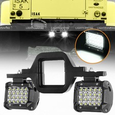Trailer Tow Hitch Mounting Bracket+4inch LED Work Light Pod Backup Reverse +Wire