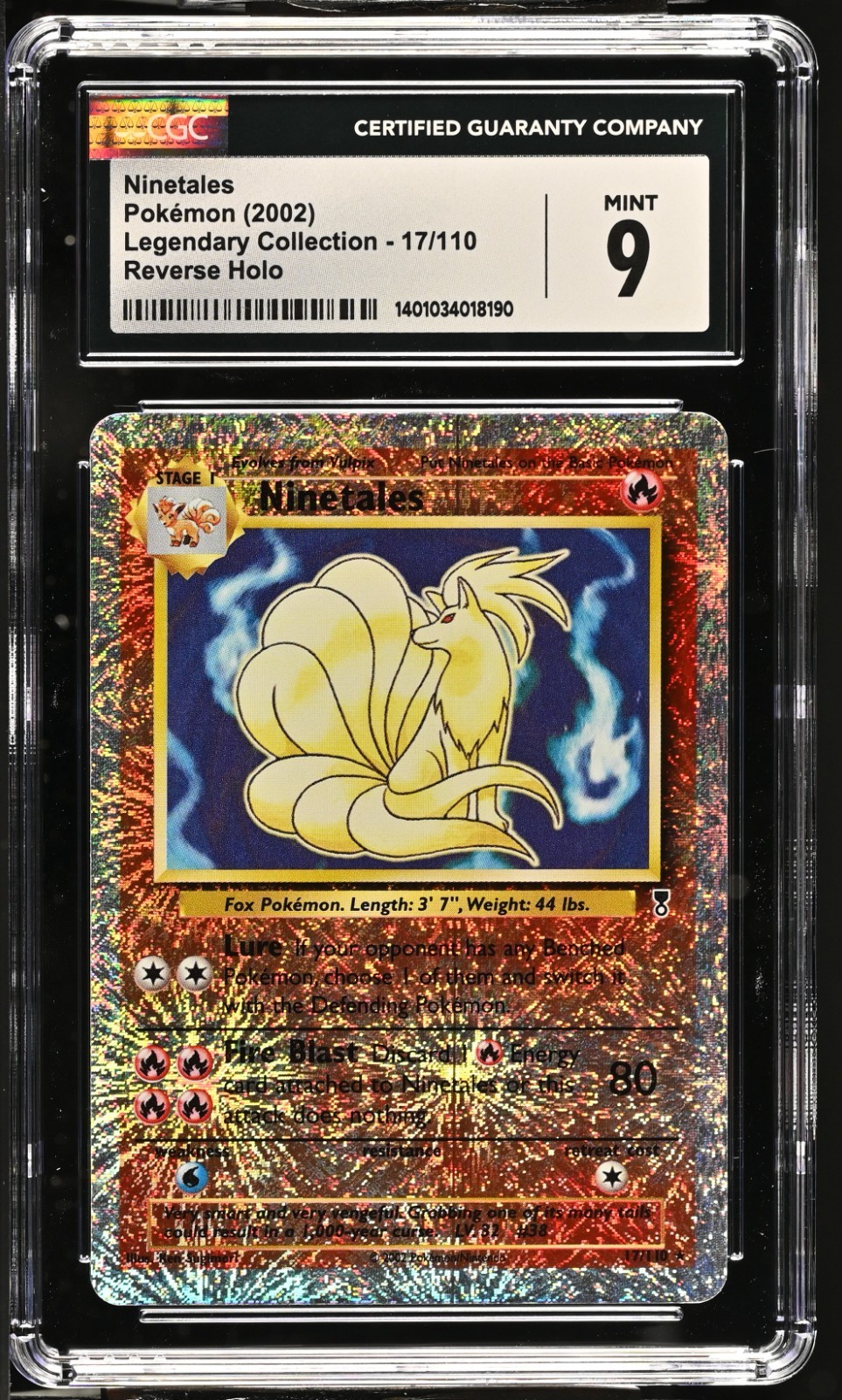 Ninetales 2002 Legendary Collection #17 Reverse Holo Price Guide