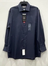 NWT Van Heusen Mens Size 16 Blue Shirt