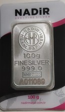 LINGOTTO 100 GRAMMI ARGENTO 999 NADIR 