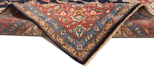 Hamedan 299x193 cm Handgeknüpfter Perserteppich Orient Rug Carpet Wolle Blau - Picture 12 of 14