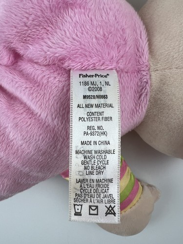 Fisher Price Brilliant Basics Babys First Doll Pink Plush Lovey Rattle 10" Toy - Picture 6 of 8