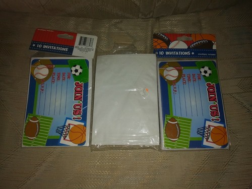 30 Sports Party Invitations With Envelopes Included Birthday Greenbrier... - Picture 2 of 4