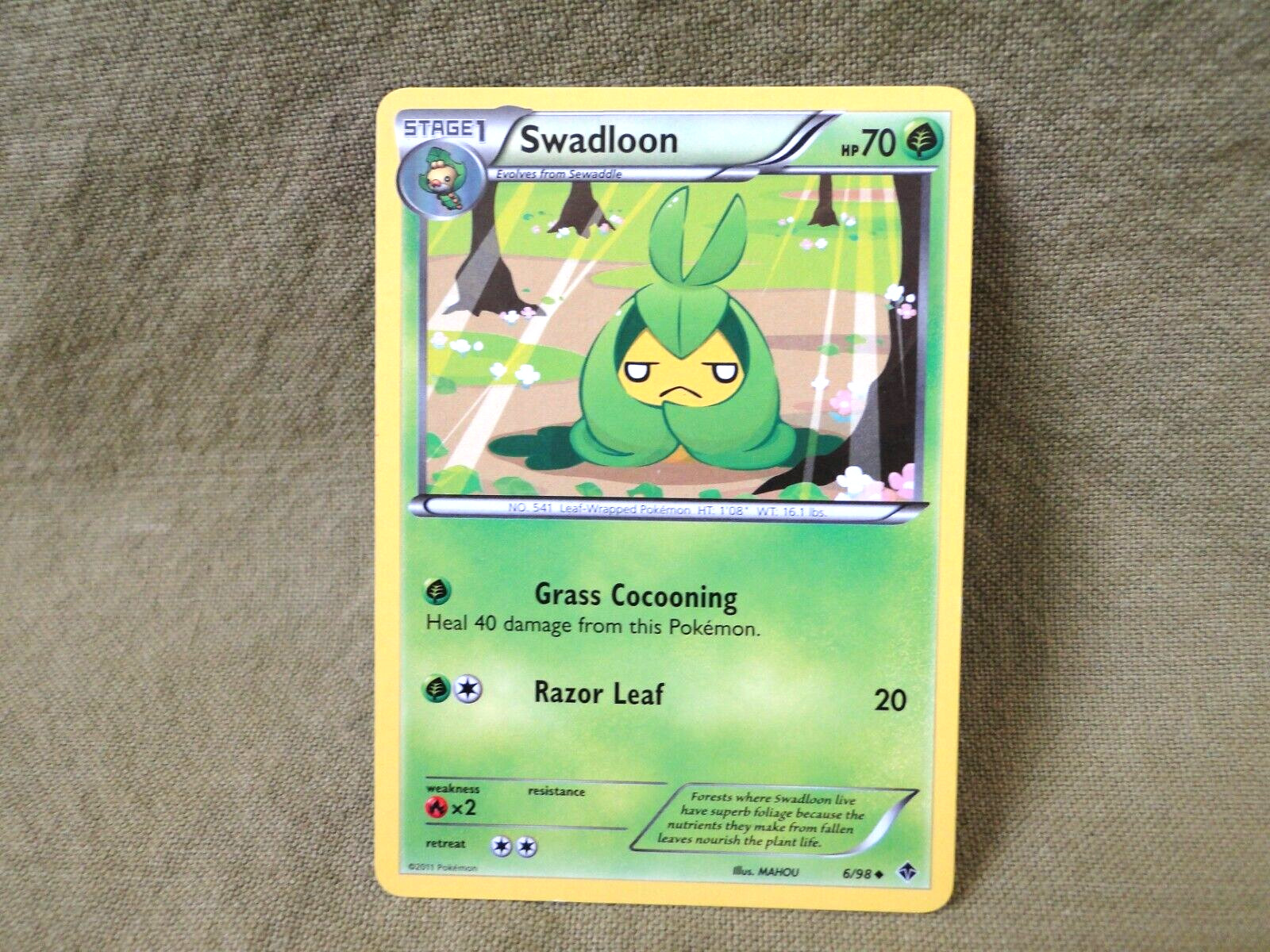 Pokemon Trading Card - Emerging Powers: Swadloon 6/98