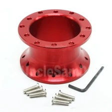 2" RED ALUMINUM 6 HOLES STEERING WHEEL EXTENDER HUB SPACER EXTENSION