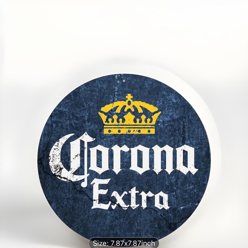 Corona Vintage Style Round Metal Sign