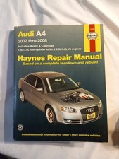 A4 AUDI SHOP MANUAL SERVICE REPAIR HAYNES BOOK CHILTON AVANT CABRIOLET