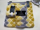 Brand New Nanette Lepore 5 Pc Set 2 Finger 2 Hand 1 Bath Towel Yellow Gold Grey