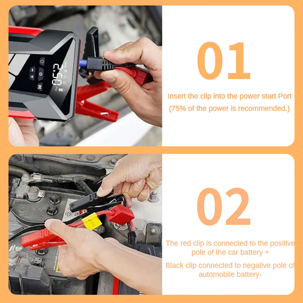 99800mAh Car Jump Starter with Air Compressor Battery Jumper Box Charger Booster
