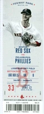 2017 Red Sox vs Phillies Ticket: Andrew Benintendi 1st Walkoff/Mitch Moreland HR