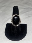 Vintage Large Sterling Silver & Black Onyx Ring. Size 8 — photo 1
