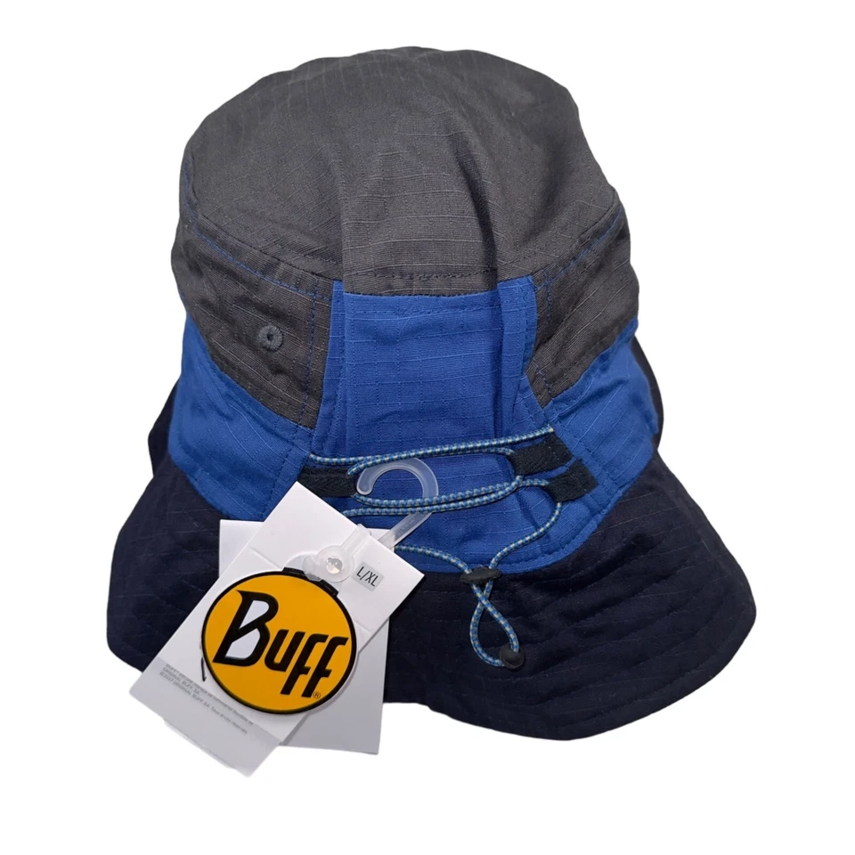 Buff Sun Bucket Outdoor Hat Hak Blue / Grey Large / Extra Large NWT - Image 3 of 4