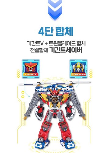 TOBOT V GIGANT SAVER Full Box Transformer Robot Toy- Gigant V & Twin Blade 2022 - Picture 11 of 12
