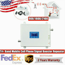 Tri Band 900/1800/2100 Cell Phone Signal Booster 3G GSM DCS WCDMA LTE Repeater