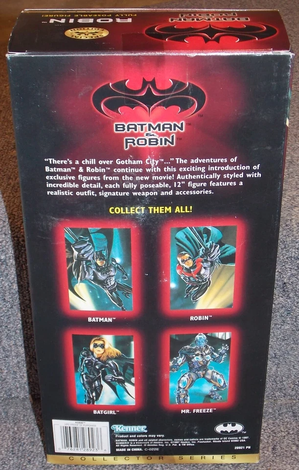 Figura de Robin Kenner Batman & Robin 1997 vintage de 12 pulgadas nueva en caja Foto 4 de 4