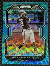 2021 Panini Prizm Baseball FERNANDO TATIS JR #161 TEAL WAVE PRIZM SP TIER II