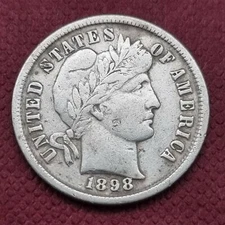 1898 Barber Dime 10c Better Grade #43834