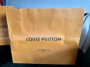 LOUIS VUITTON Authentic Paper Gift Shopping Bag LARGE SIZE 16” x13 x 6”