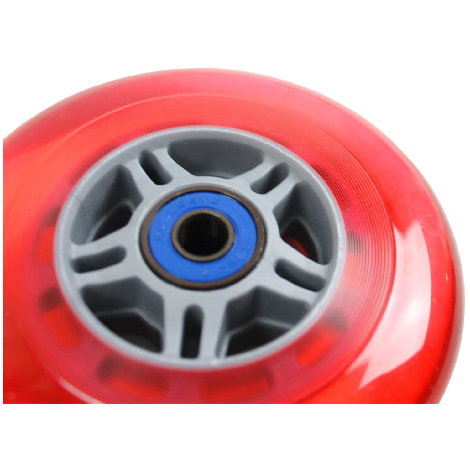 2 Ruote Verdi ABEC 7 Per Monopattino RAZOR 100mm - Set Di 2 Ruote Con Cuscinetti, Colore Verde Fluorescente
