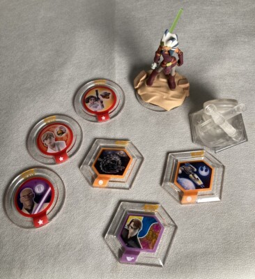 Lot Disney Infinity STAR WARS Ashoka Tano Crystal Power Discs 3.0