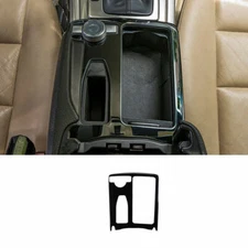Black Titanium Console Water Cup Frame Trim 1PCS Fit For Benz 2007-2014 C-Class