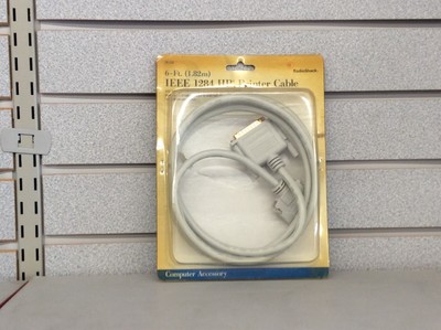 Radio Shack IEEE 1284 A-A Male-to-Male 6-Ft Printer Cable Radio Shack IEEE 1284 A-A Male-to-Male 6-Ft Printer Cable