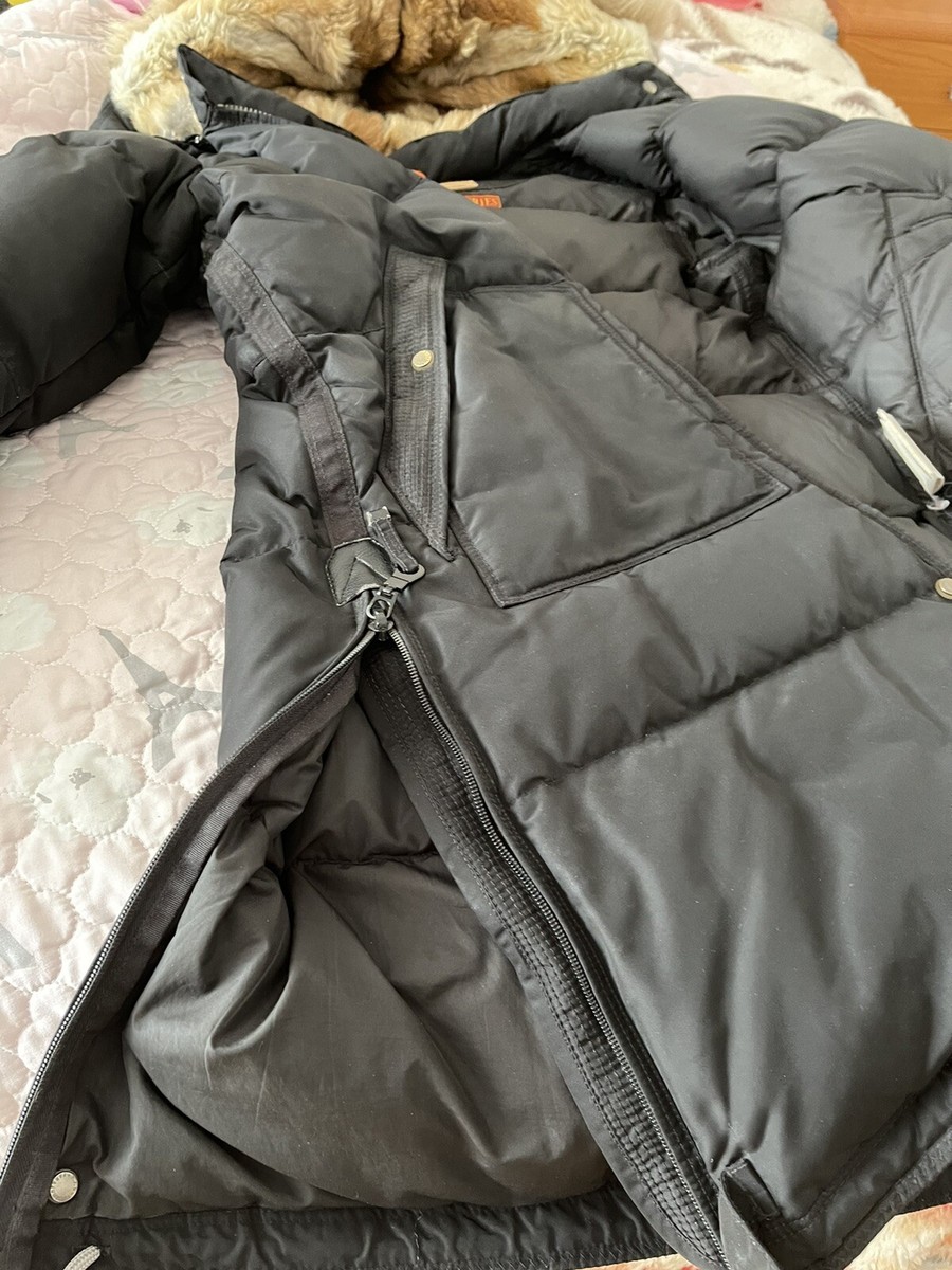 Parajumpers Long Bear down jacket , size S, real fur, black Parajumpers Long Bear down jacket , size S, real fur, black