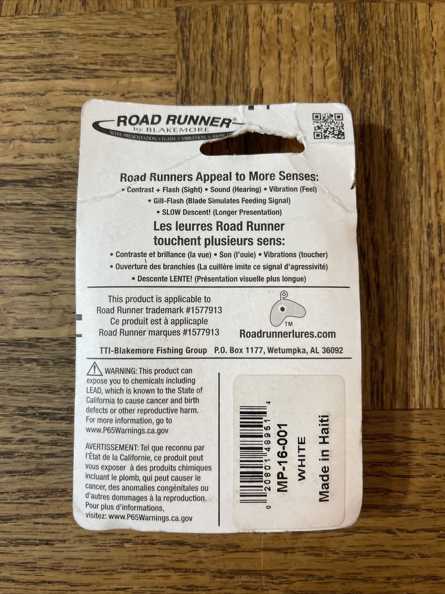 Road Runner Marabou Pro Runner Hook 1/16-Brand New-SHIPS N 24