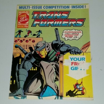 TRANSFORMERS BRITISH WEEKLY #232 26TH AUGUST 1989 MARVEL UK COMIC