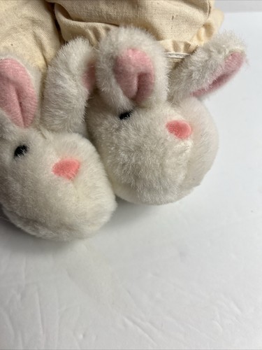 VTG BUNNY RABBIT PLUSH BUNNY SLIPPERS/NIGHTGOWN PLUSH INTERPUR 14" See Pictures - Picture 4 of 8