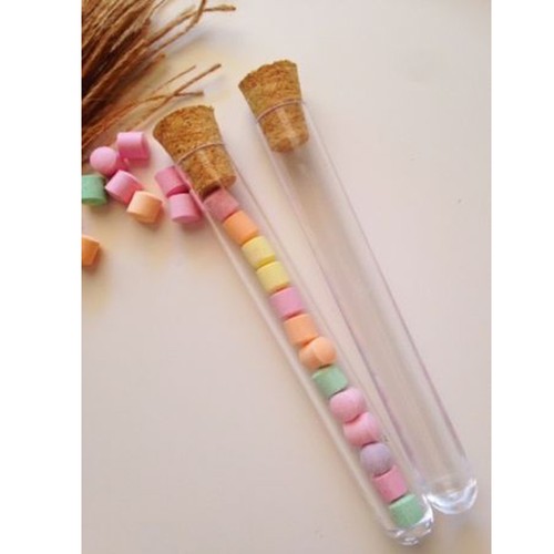 10-50X Plastic Test Tubes With Cork Stopper Candy Party Wedding Party Favors SW - Picture 5 of 20