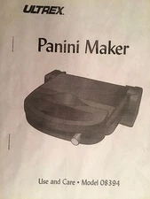 Ultrex Panini Maker Model 08394 