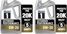 Mobil 1 Extended Performance Full Synthetic Motor Oil 0W-20, 5 Quart (Pack of 2)