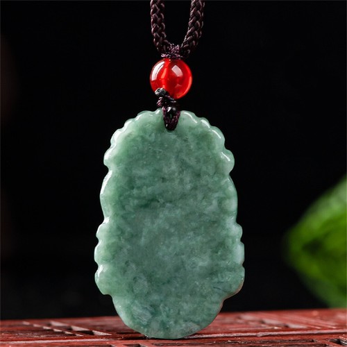 1pcs Natural Jade Pendant A Grade Twelve of Zodiac Bean Green Jadeite Necklace - Picture 7 of 31